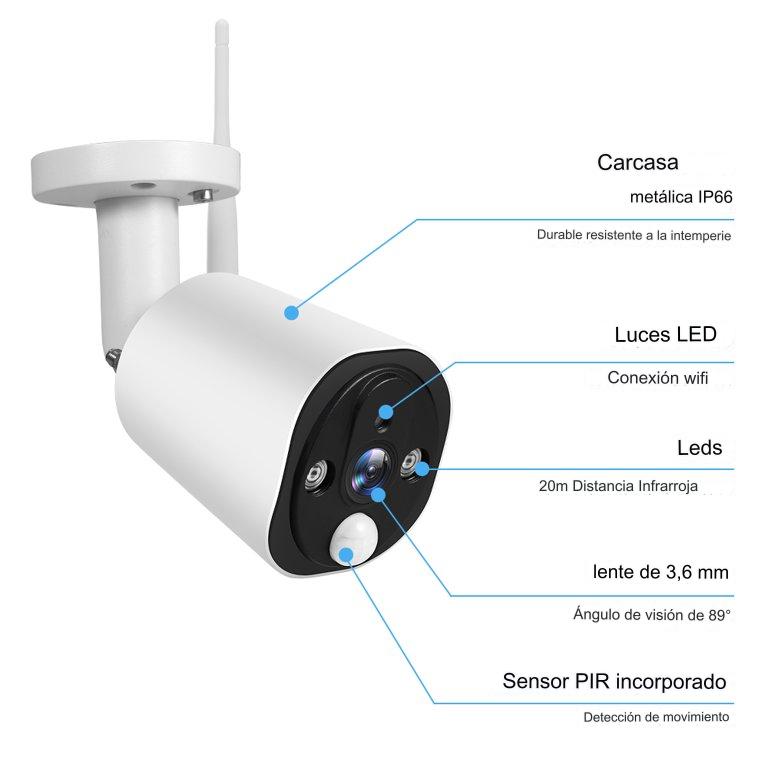CÁMARA DOMUSMART WI-FI IP66 PANEL SOLAR 3W 3-5 MESES AUTONOMÍA - 8