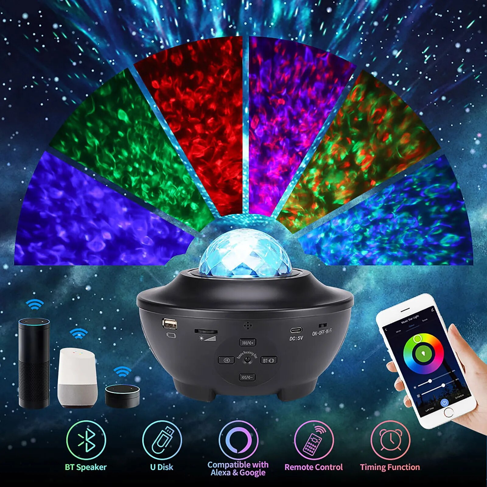 PROYECTOR DE GALAXIAS INTELIGENTE WI-FI - 5