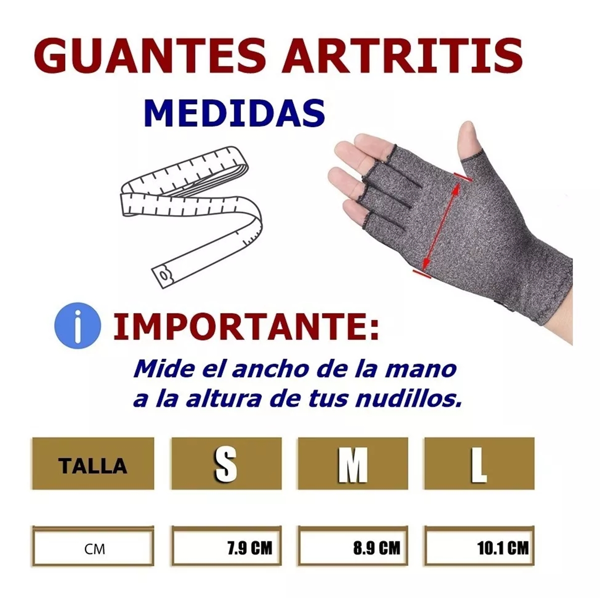 GUANTES DE COMPRESIÓN TALLA S - 3