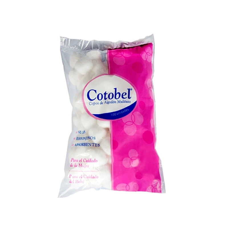 COTOBEL COPOS DE ALGODÓN BLANCO X 100 UNIDADES - 1