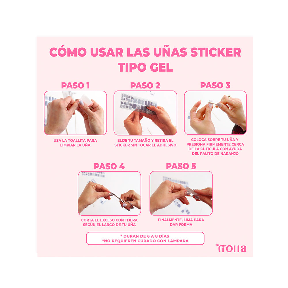 UÑAS STICKER TIOLLA EFECTO GEL MOCHA LATTE - 3