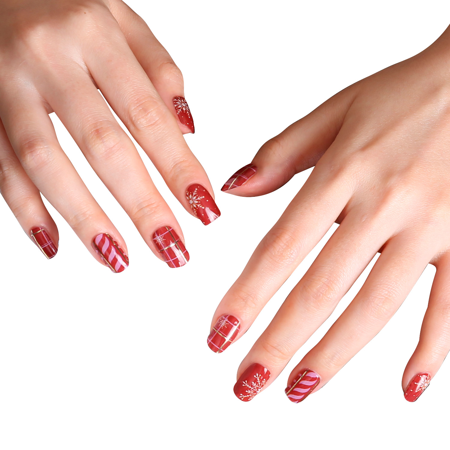 UÑAS STICKER TIOLLA EFECTO GEL RED SNOW KNIT - 1