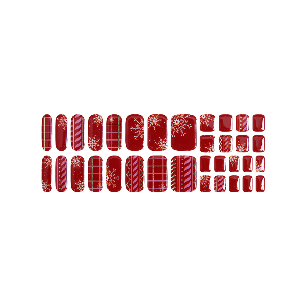 UÑAS STICKER TIOLLA EFECTO GEL RED SNOW KNIT - 2