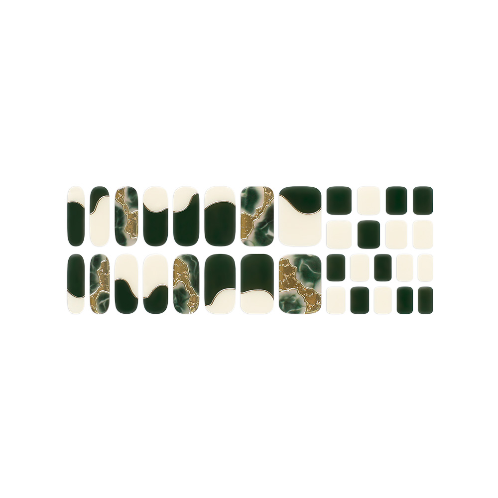 UÑAS STICKER TIOLLA EFECTO GEL MARBLE GREEN - 2