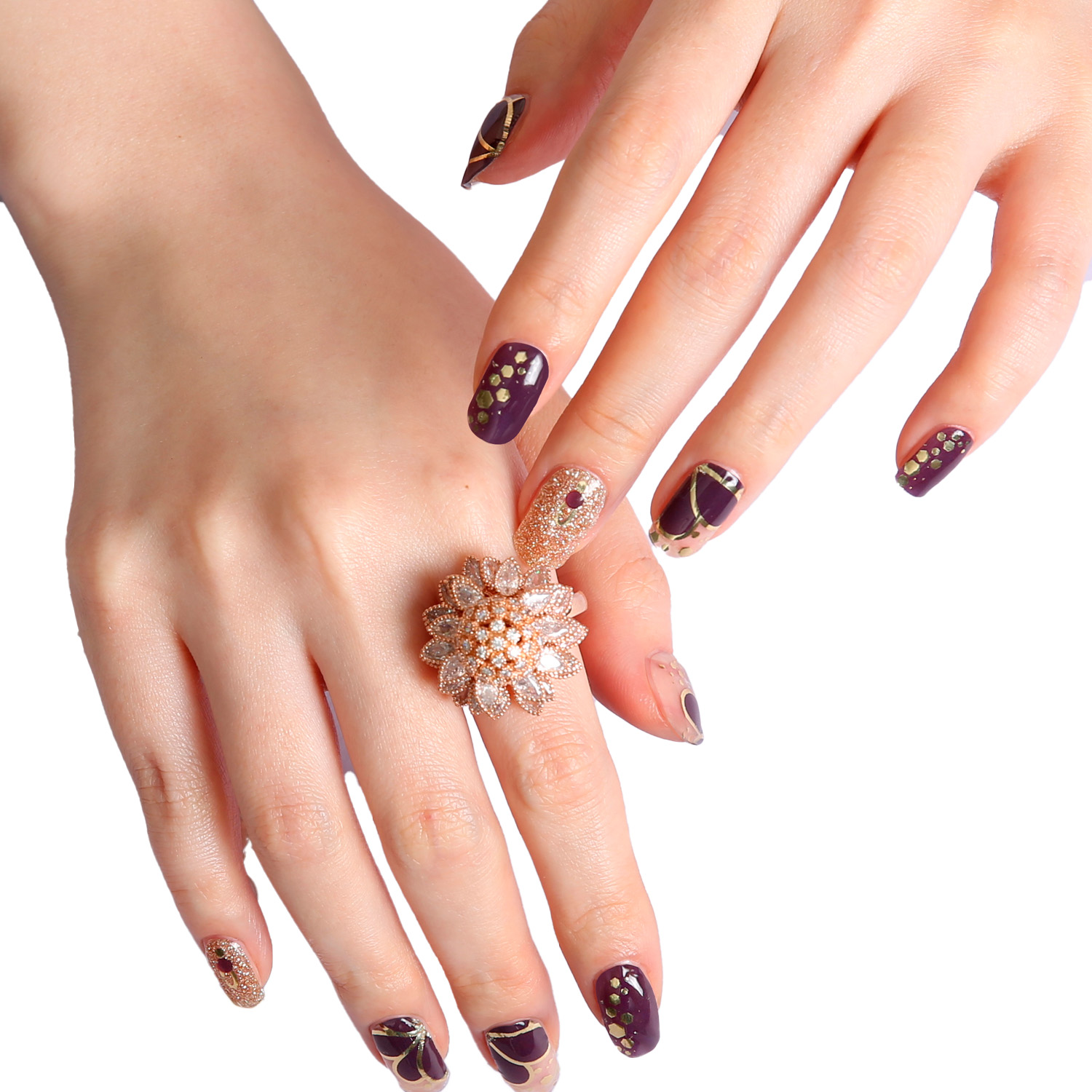 UÑAS STICKER TIOLLA EFECTO GEL ROMANTIC WINE - 1