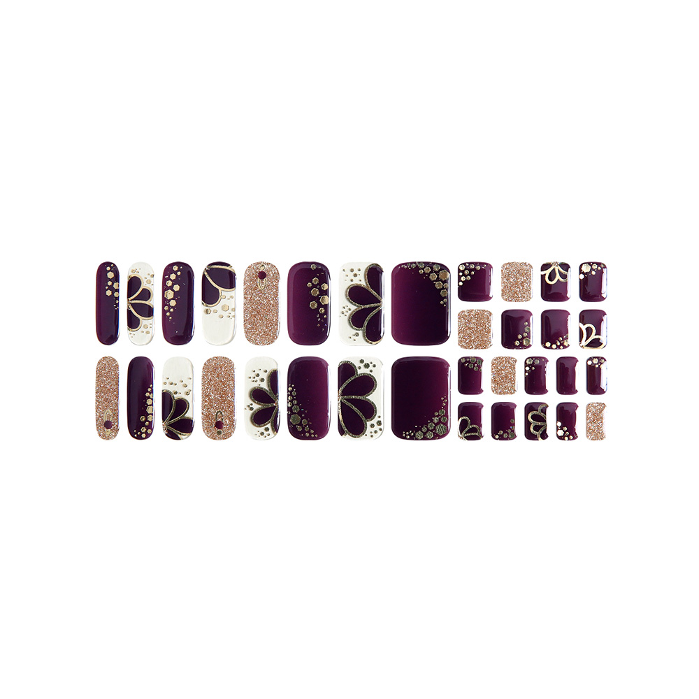 UÑAS STICKER TIOLLA EFECTO GEL ROMANTIC WINE - 2