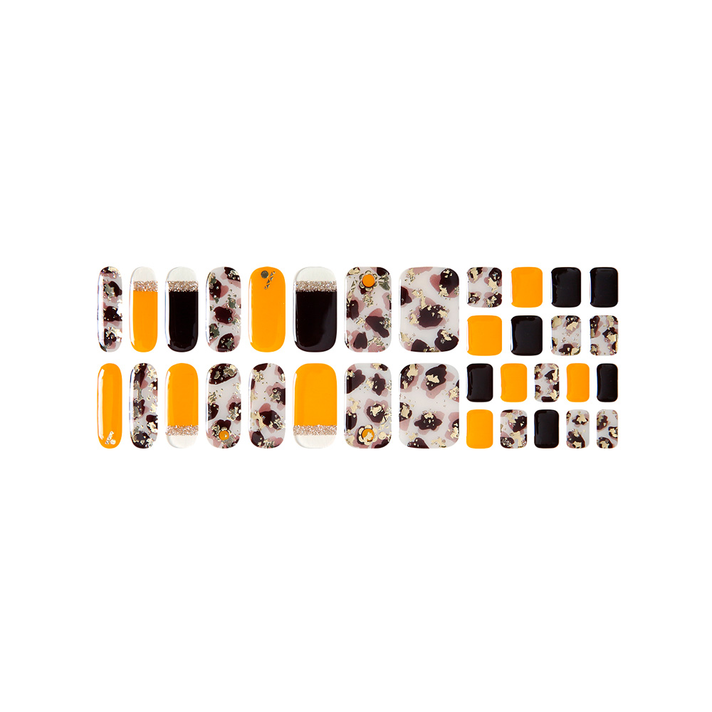 UÑAS STICKER TIOLLA EFECTO GEL YELLOW LEOPARD - 2