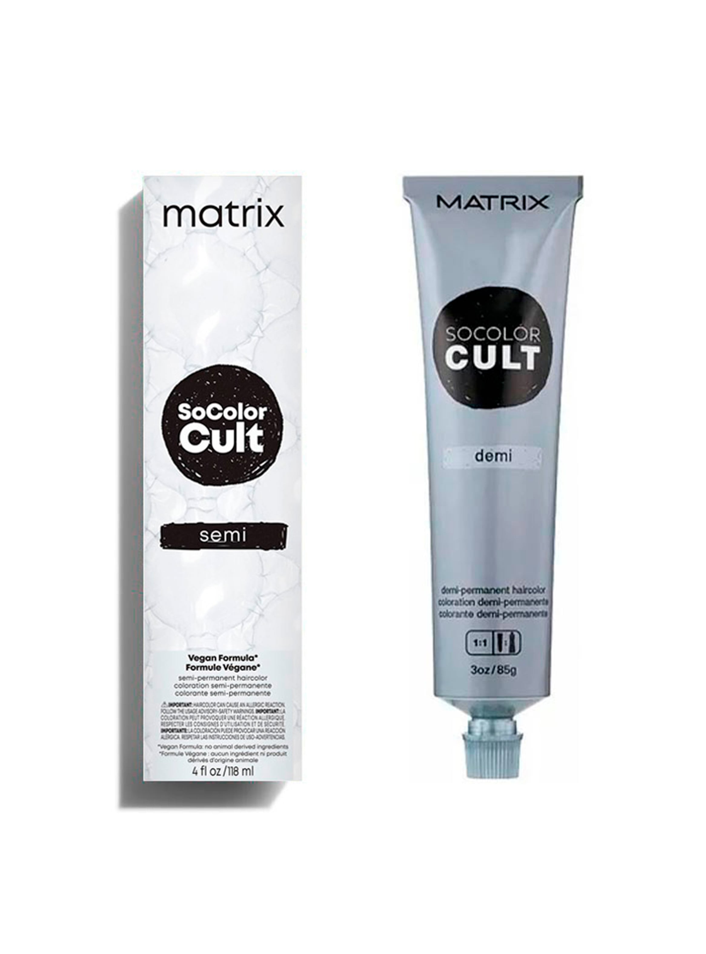 TINTURA MATRIX SOCOLOR CULT FANTASÍA SIN AMONÍACO TRANSPARENTE 118 ML - 1
