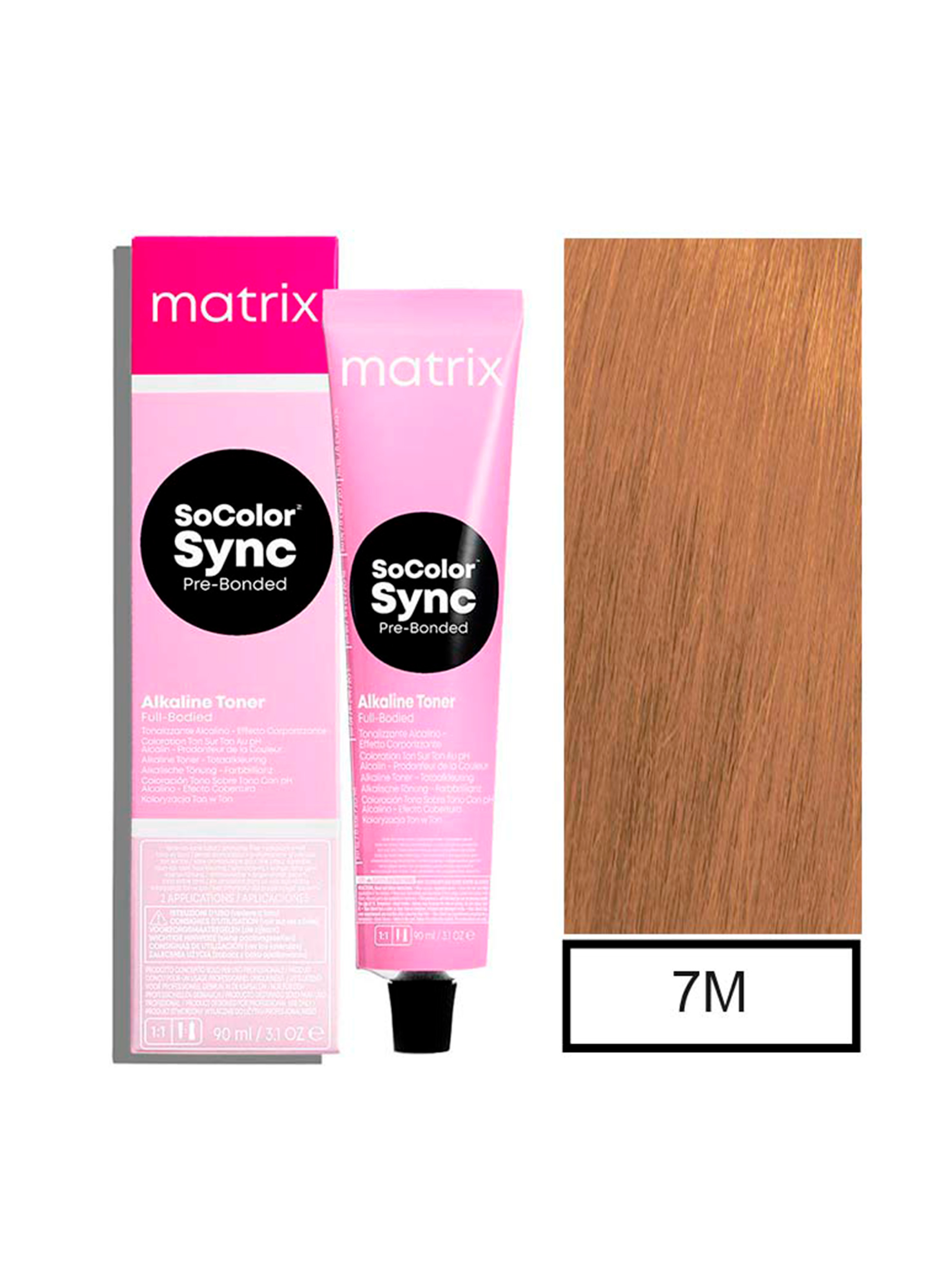 TINTURA MATRIX SOCOLOR SYNC TONO/TONO SIN AMONÍACO RUBIO MEDIO MOCHA 7M ...