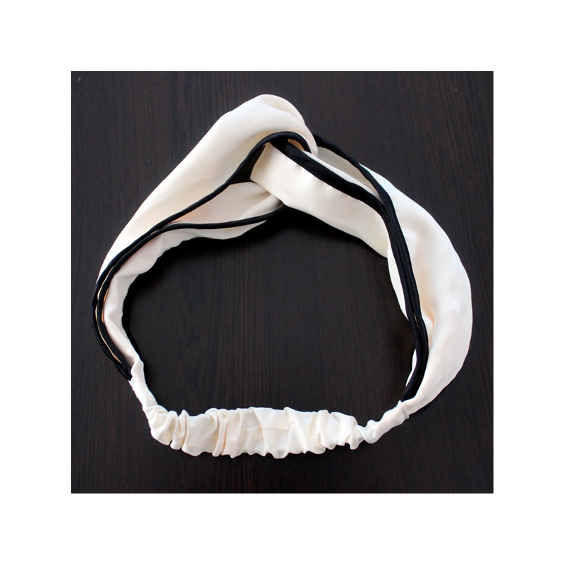 CINTILLO ELASTICO PARA CABELLO MODELO LISO IVORY - 1