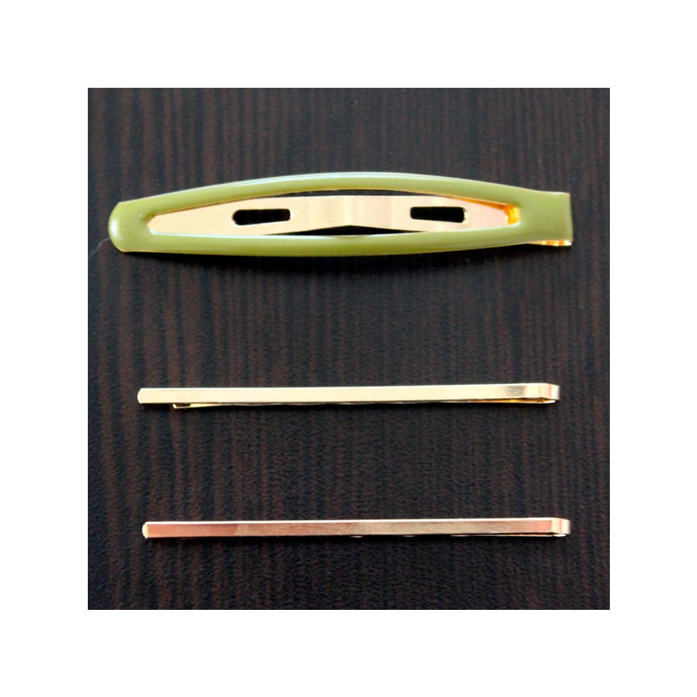 SET CLIP Y HORQUILLAS METÁLICAS PARA CABELLO OLIVA - 1