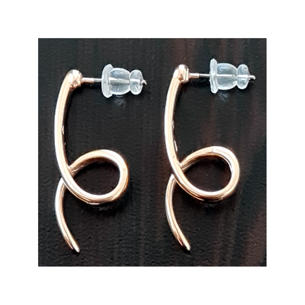 AROS ACERO LIA VICTORIA INFINITY MATE COLOR DORADO - 1