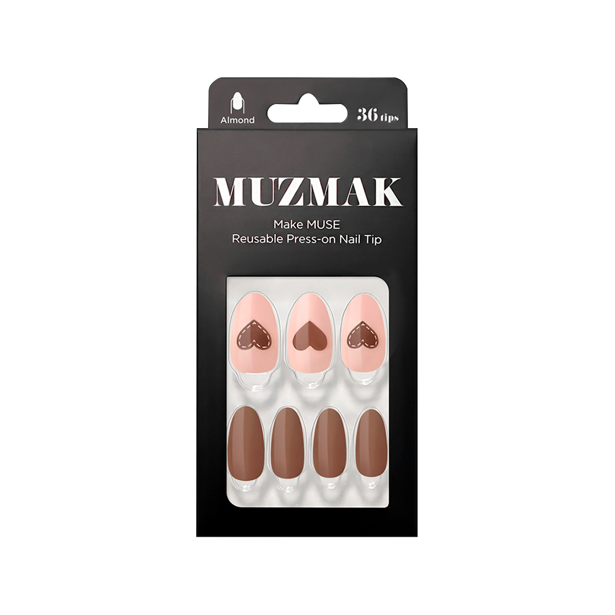 UÑAS POSTIZAS MUZMAK PRESS ON LOVEY DOVEY ALMOND 36 UND - 1