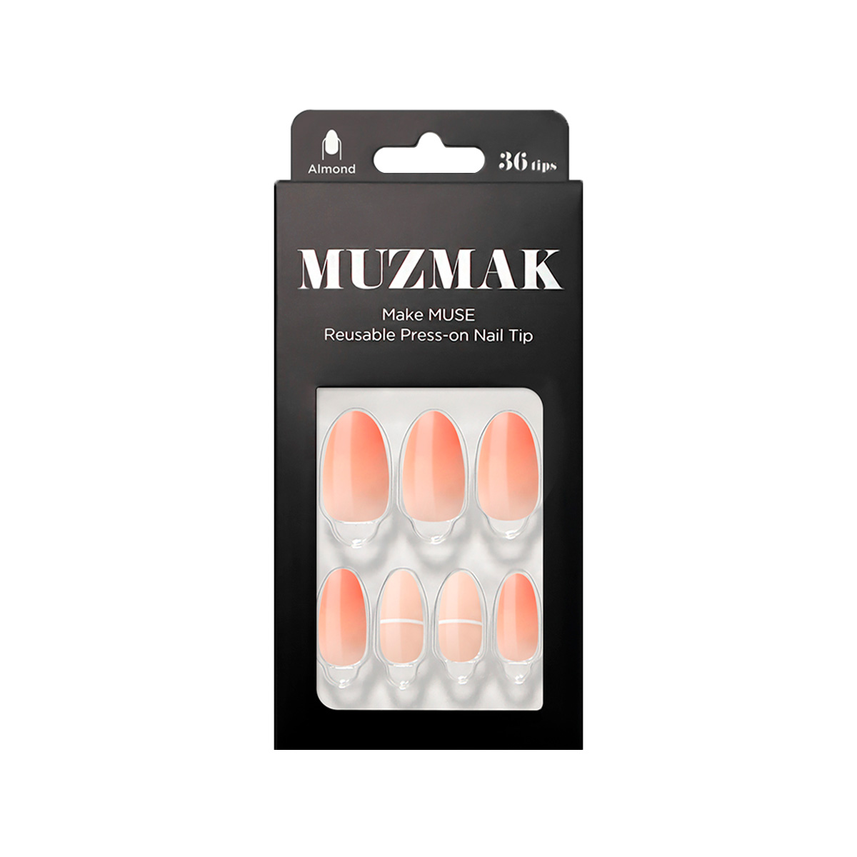 UÑAS POSTIZAS MUZMAK PRESS ON GINGER MELLOW ALMOND 36 UND - 1