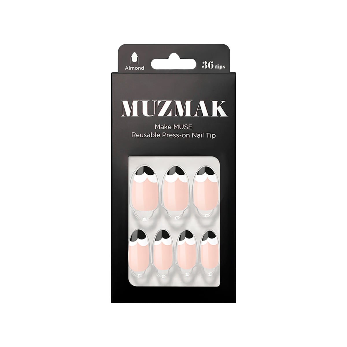 MUZMAK - UÑAS PRESS ON PANSY ALMOND 36 U. - 1