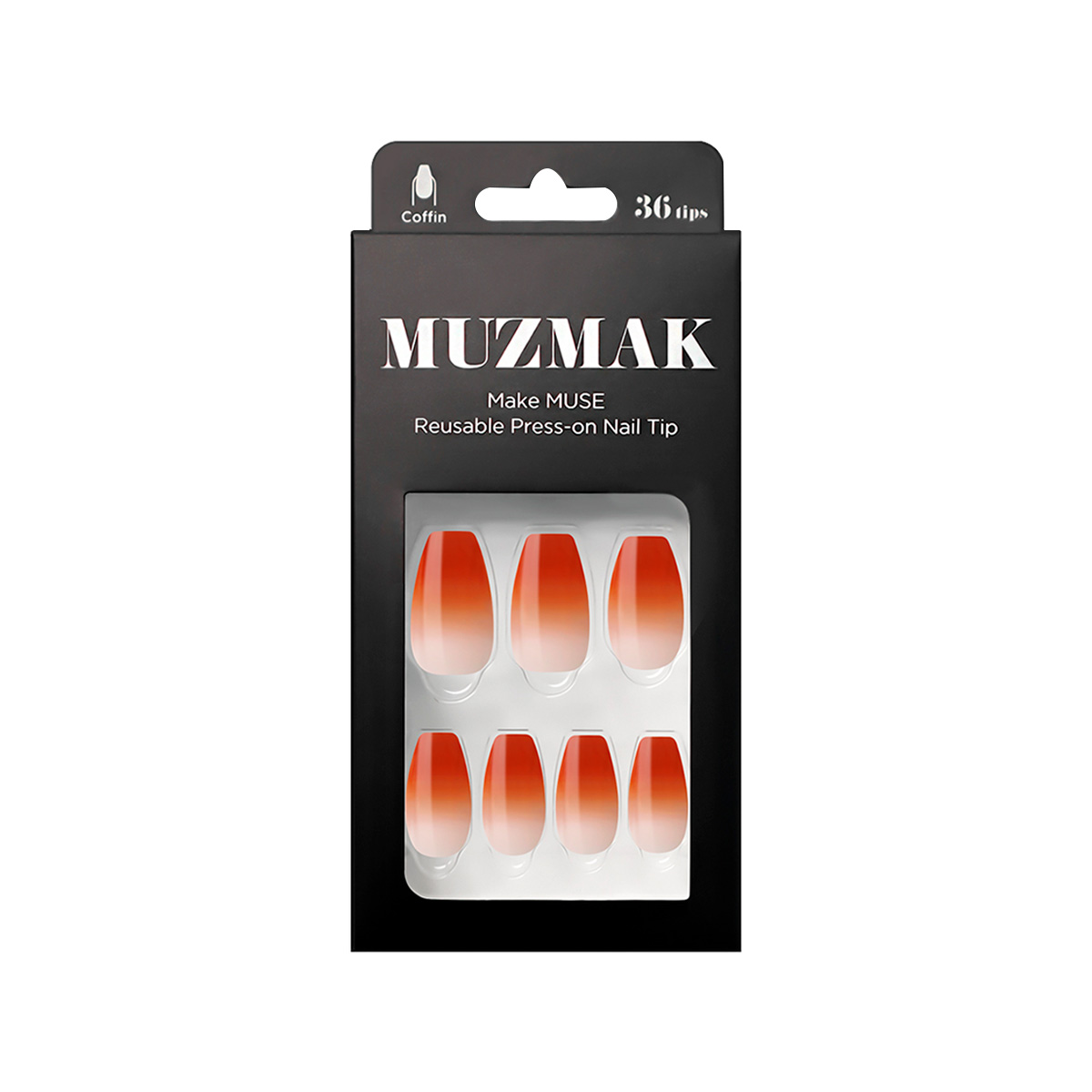 UÑAS POSTIZAS MUZMAK PRESS ON DIP MAPLE COFFIN 36 UND - 1