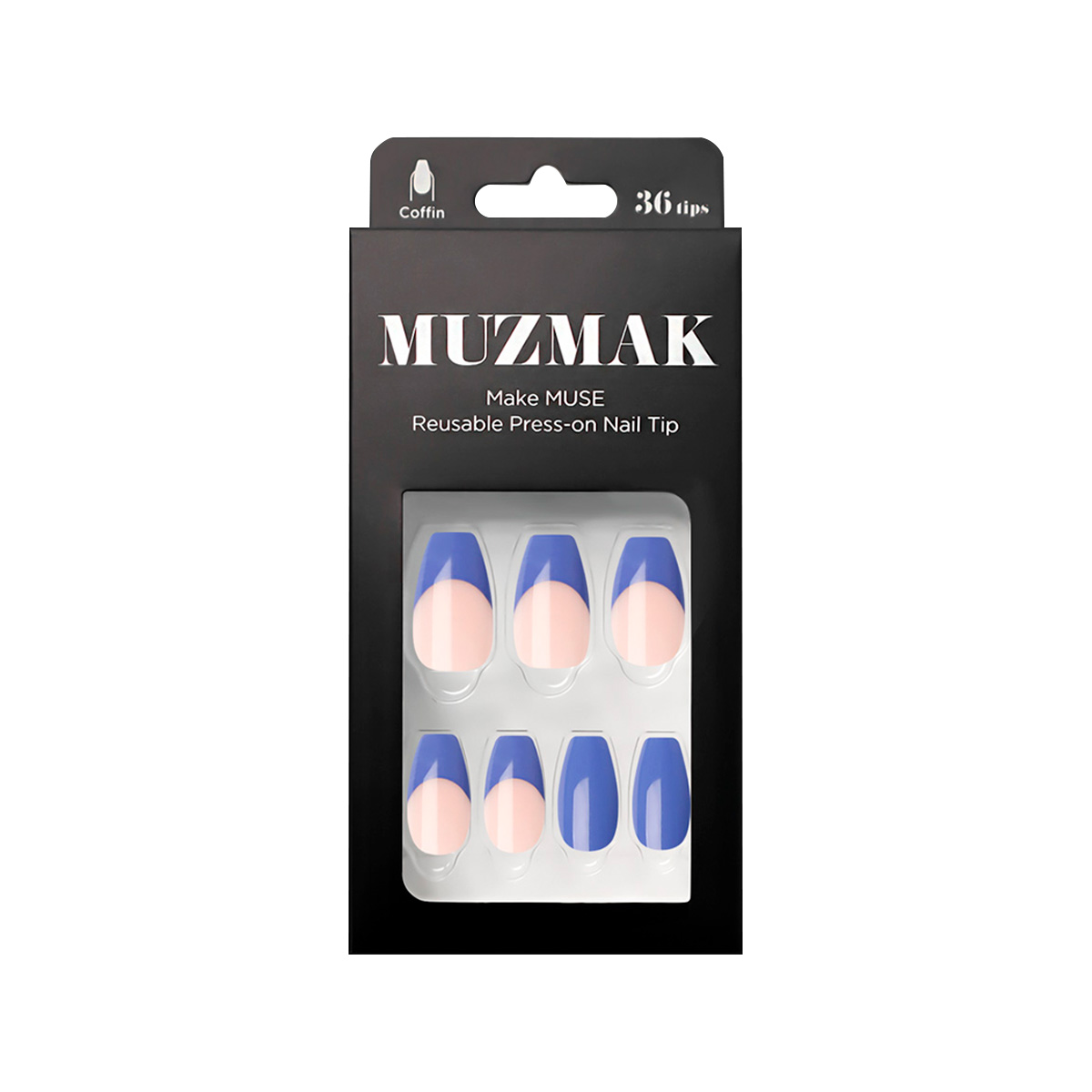 UÑAS POSTIZAS MUZMAK PRESS ON VERY PERI COFFIN 36 UND - 1