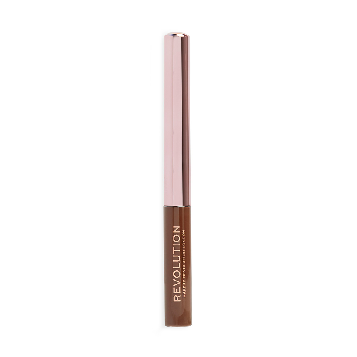 DELINEADOR MAKEUP REVOLUTION LÍQUIDO SUPER FLICK 2.4 ML BROWN CAFÉ - 1