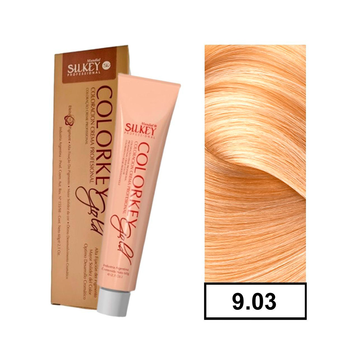 COLORKEY GOLD - TINTURA PERMANENTE EFECTO 3D PIGMENT 60GR - 9.03 RUBIO ...