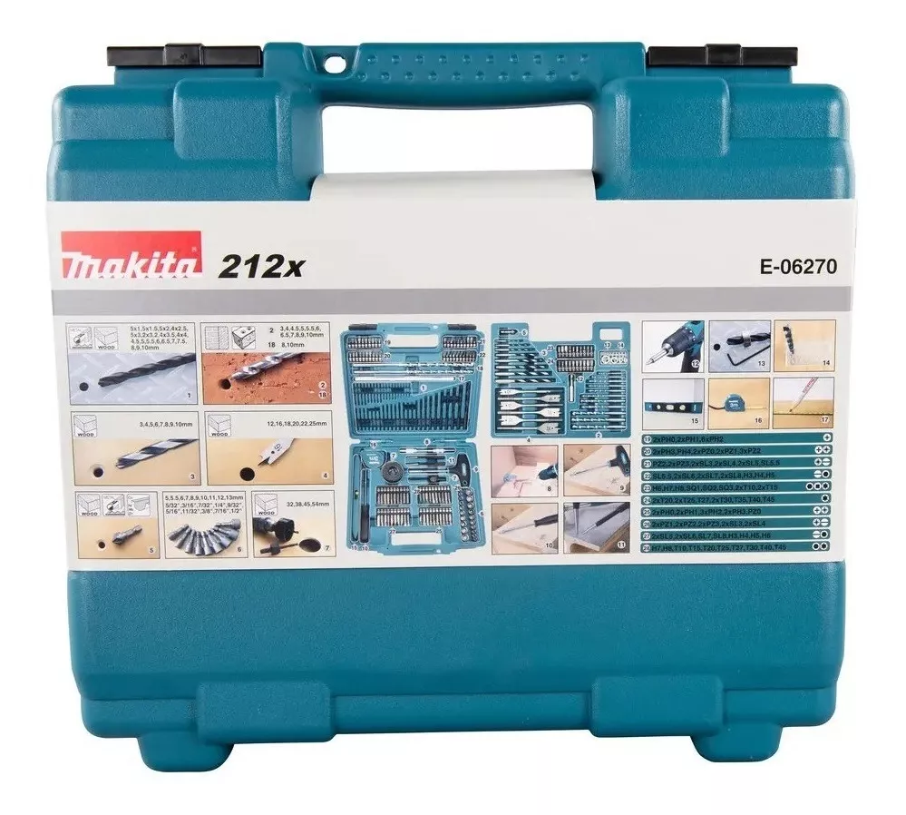 SET MAKITA PUNTAS-BROCAS 212 PIEZAS - 4