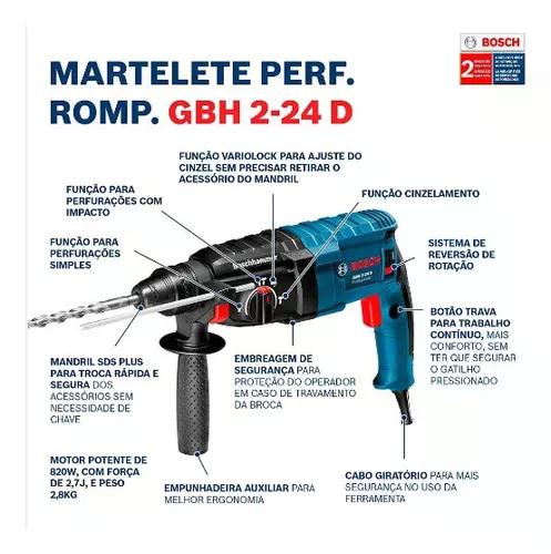 ROTOMARTILLO BOSCH GBH 2-24D 820W - 6