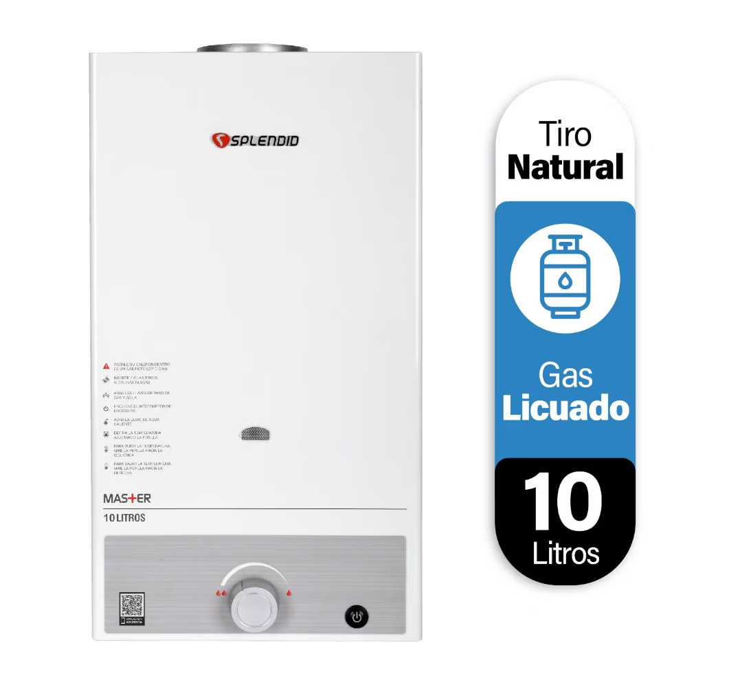 CALEFON SPLENDID GAS LICUADO 10L IONIZADO