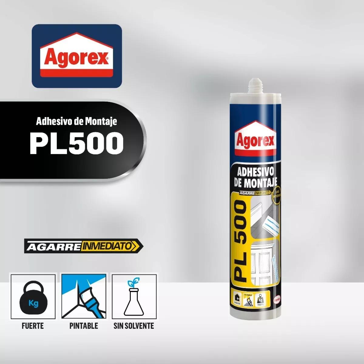ADHESIVO HENKEL ADHESIVES AGOREX PL 500 CARTUCHO 370 ML MONTAJE - 8