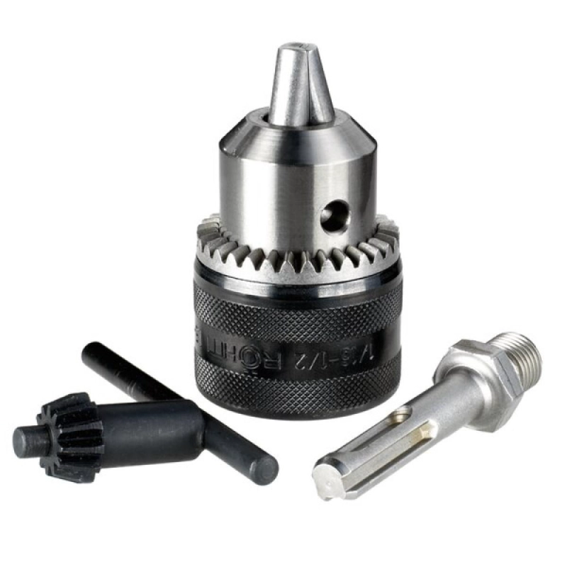 ADAPTADOR DEWALT SDS PLUS + MANDRIL 1/2 + LLAVE DT7005-QZ - 1