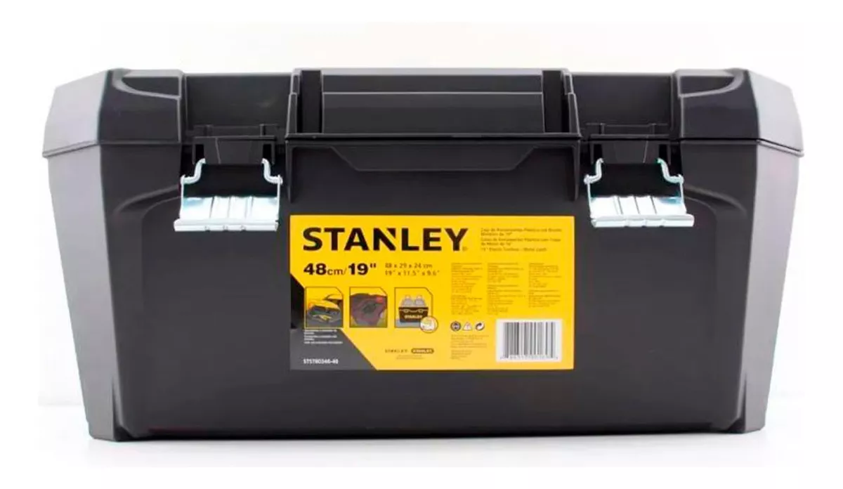 CAJA HERRAMIENTAS STANLEY CON BANDEJA SIERRE METALICO - 2