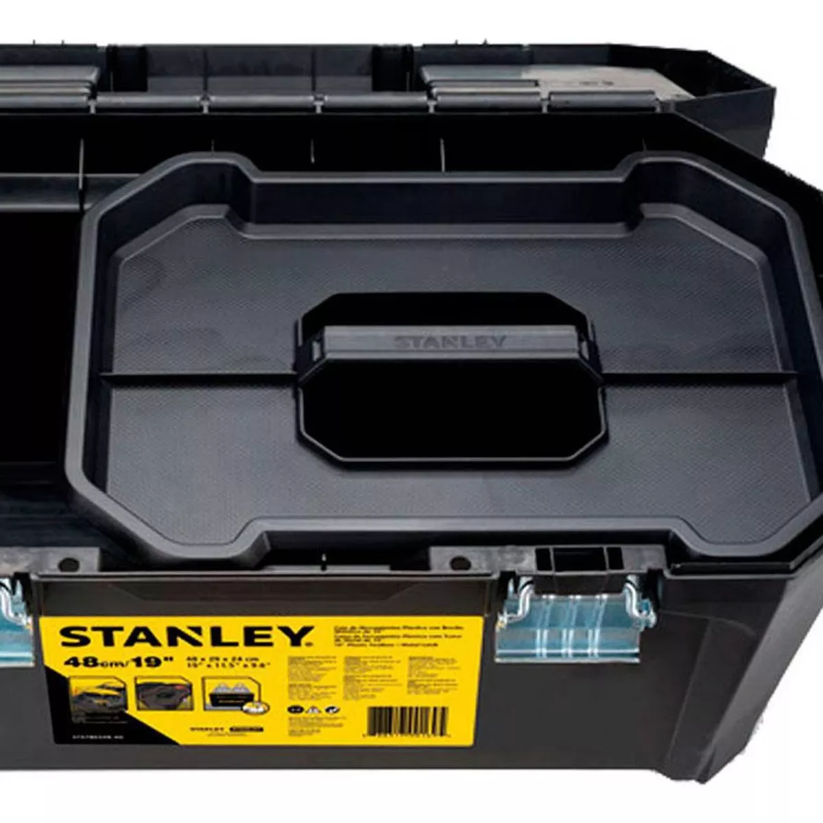 CAJA HERRAMIENTAS STANLEY CON BANDEJA SIERRE METALICO - 4