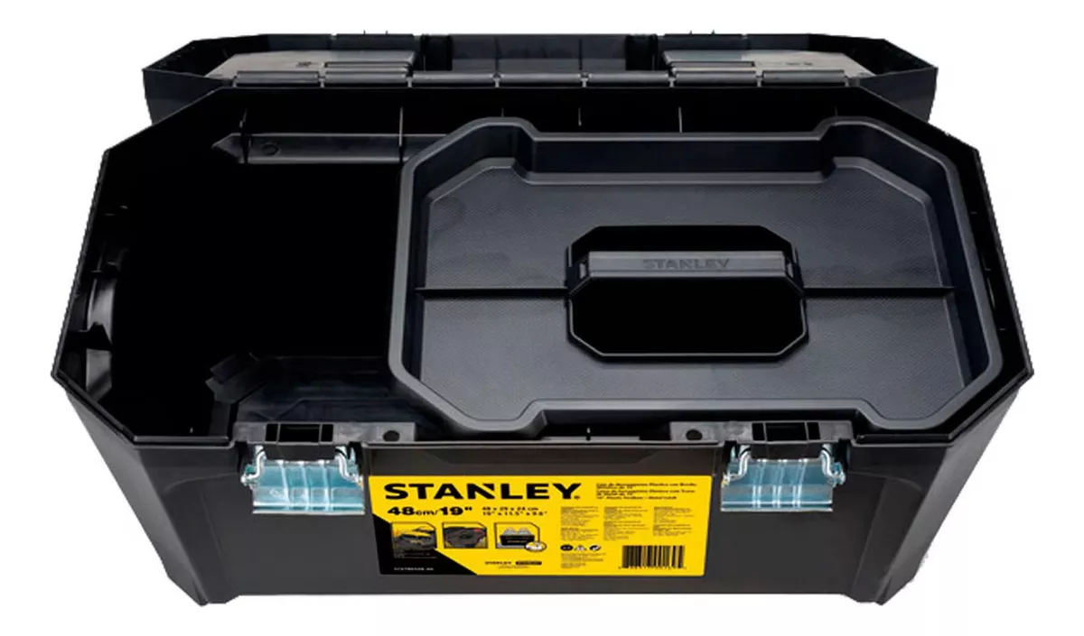 CAJA HERRAMIENTAS STANLEY CON BANDEJA SIERRE METALICO - 5