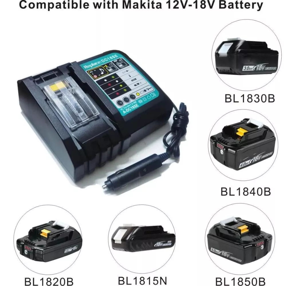 CARGADOR MAKITA PARA AUTO 12V A 24V DC18SE (194621-9) - 2