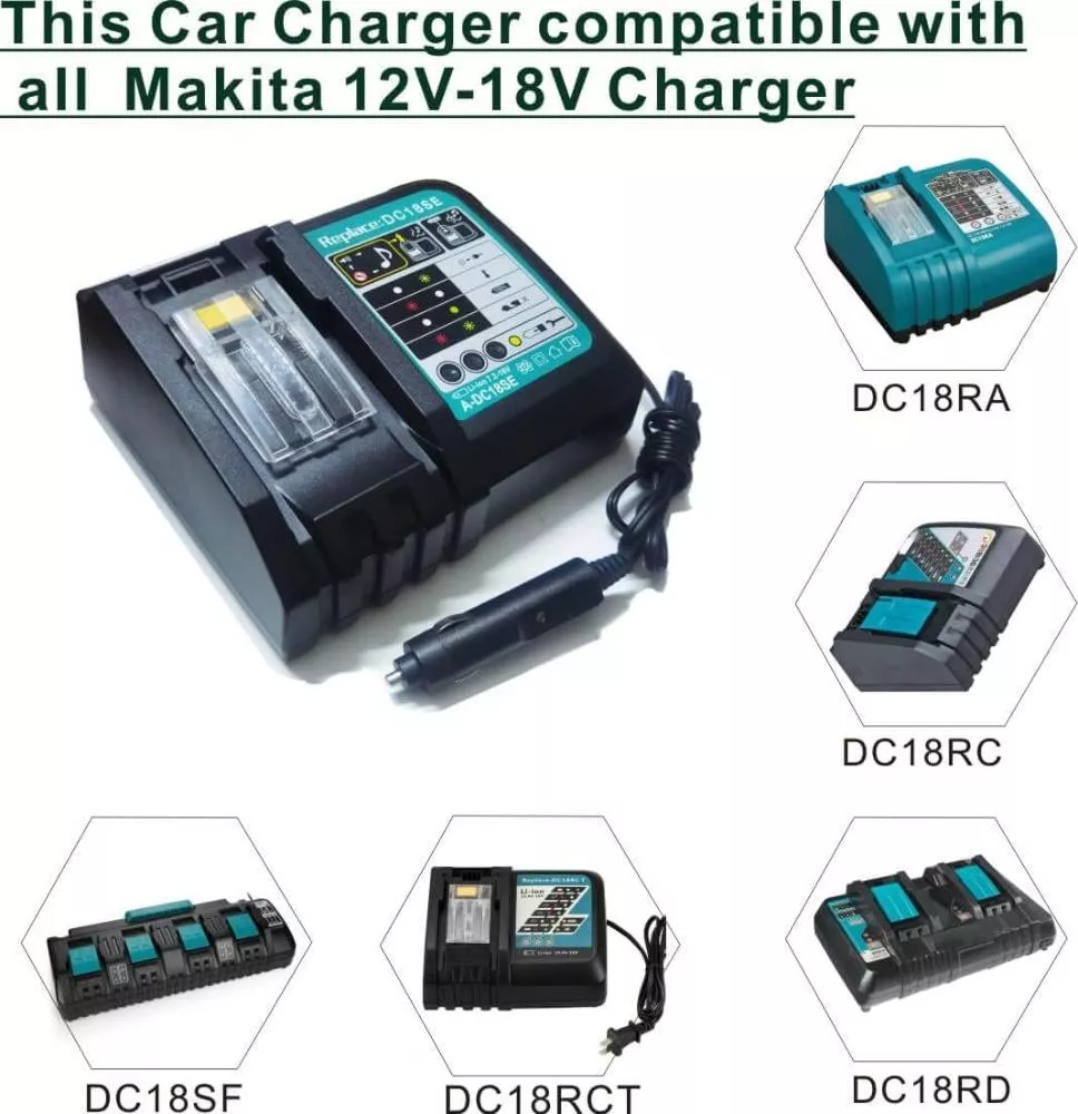 CARGADOR MAKITA PARA AUTO 12V A 24V DC18SE (194621-9) - 4