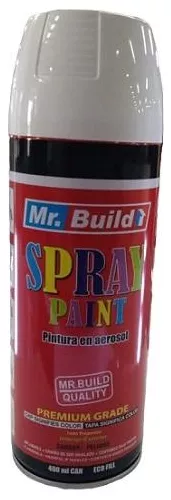 PINTURA SPRAY ESMALTE BLANCO MATE MR BUILD 400 ML - 1