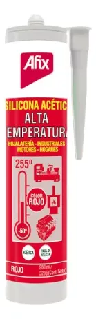 SILICONA AFIX ROJA ALTA TEMPERATURA 280ML - 1