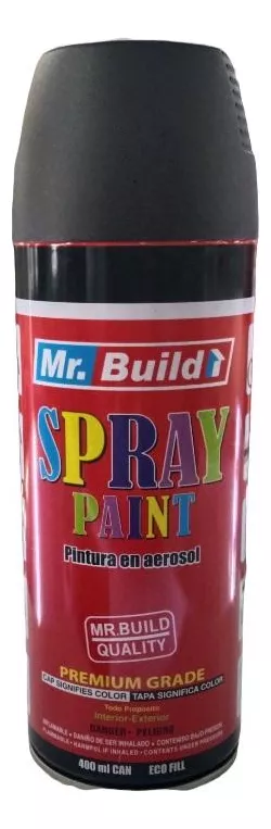 PINTURA SPRAY ESMALTE NEGRO MR BUILD 400 ML - 1