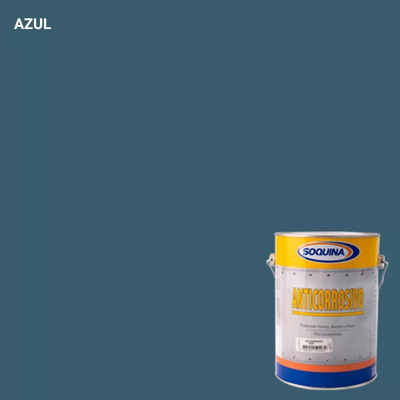 PINTURA ANTICORROSIVO SOQUINA 1/4 GL AZUL OSCURO - 2