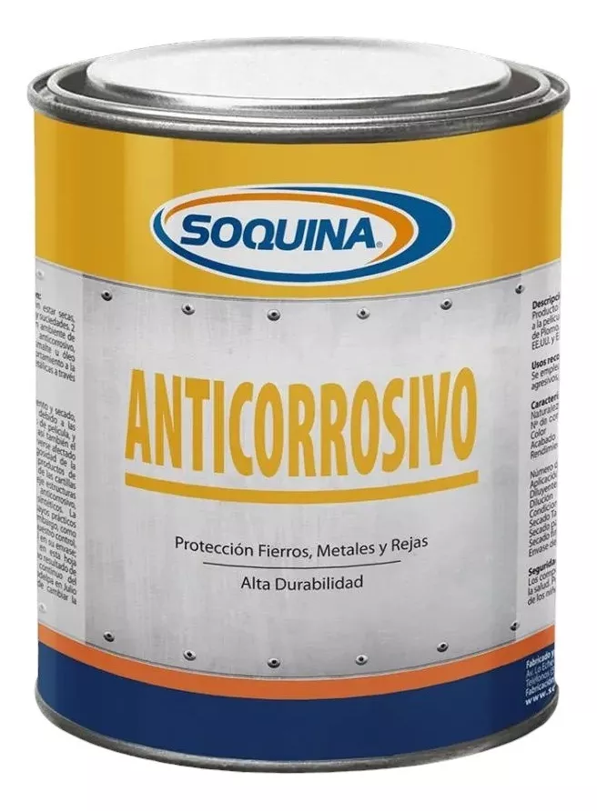 PINTURA ANTICORROSIVO SOQUINA GRIS PERLA GL - 1