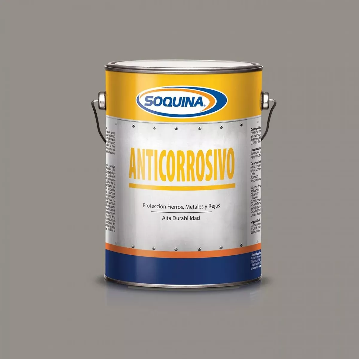 PINTURA ANTICORROSIVO SOQUINA GRIS PERLA GL - 2