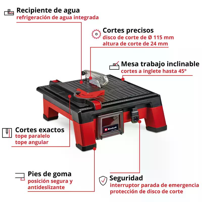 CORTADORA EINHELL AZULEJO TE-TC 18/115 LI-SOLO SIN BAT NI CARG - 2