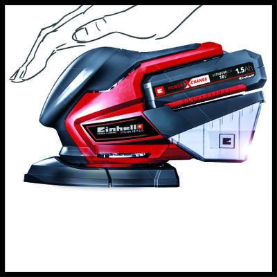 LIJADORA EINHELL ORBITAL INALÁMBRICA TE-OS 18/150 SOLO 18V - 2