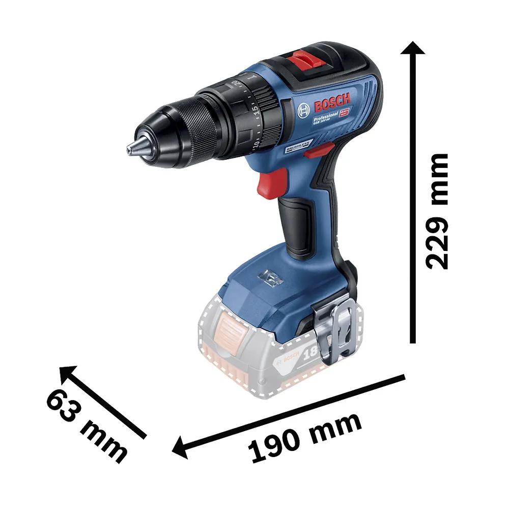 COMBO BOSCH TALADRO GSB 18V-50 + LLAVE IMPACTO BOSCH GDX 18V-200 - 9