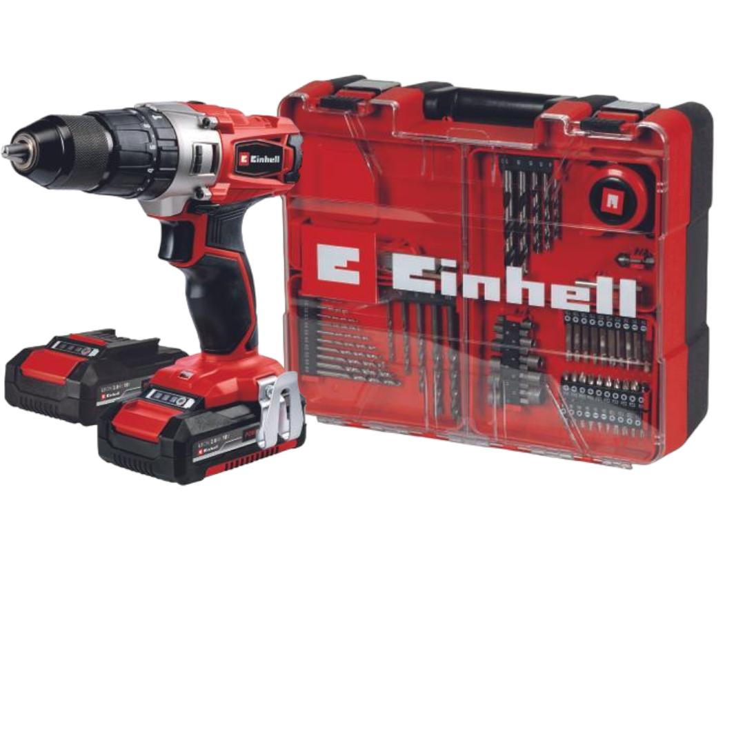 TALADRO EINHELL TE-CD 18/2 LI+64 ACC+2BAT 2.0AH - 2