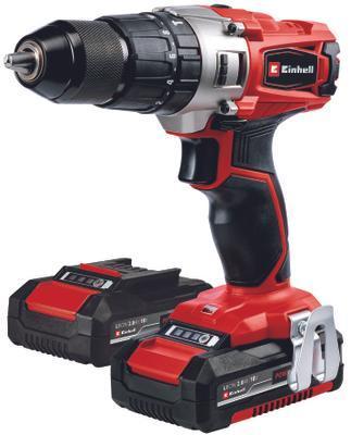 TALADRO EINHELL TE-CD 18/2 LI+64 ACC+2BAT 2.0AH - 4