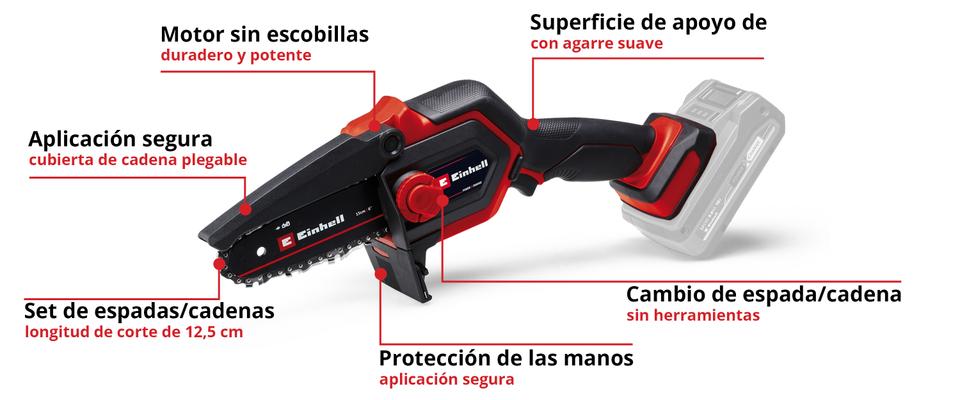 PODADOR INALÁMBRICO EINHELL 18V GE-PS 18/15 SOLO - 9