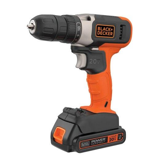 TALADRO ROTACION INALAMBRICO BLACK Y DECKER BCD702C1-B2 20V -10MM+BATERIA 1.5AH - 2