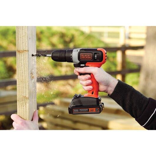 TALADRO ROTACION INALAMBRICO BLACK Y DECKER BCD702C1-B2 20V -10MM+BATERIA 1.5AH - 7