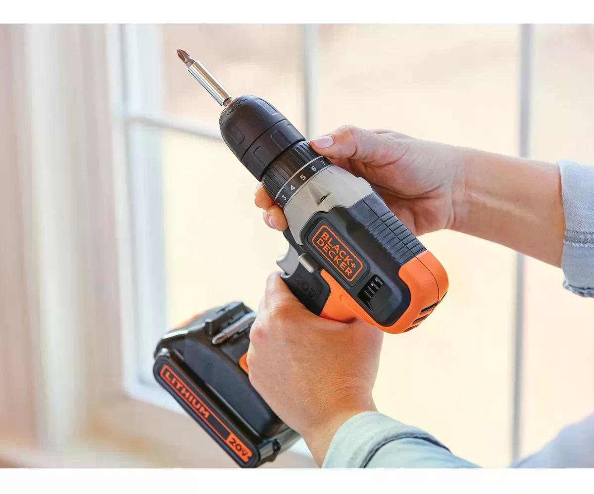 KIT TALADRO BLACK+DECKER BCD702PK2B +2BAT 1.5A+CARG+54ACC - 6