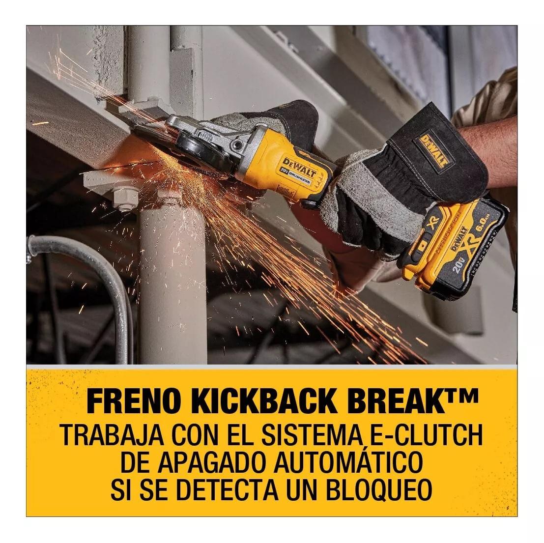 KIT ESMERIL 4-1/2 20V + 2 BATERÍAS POWERSTACK 5AH DEWALT DCG413H2-B2 - 6