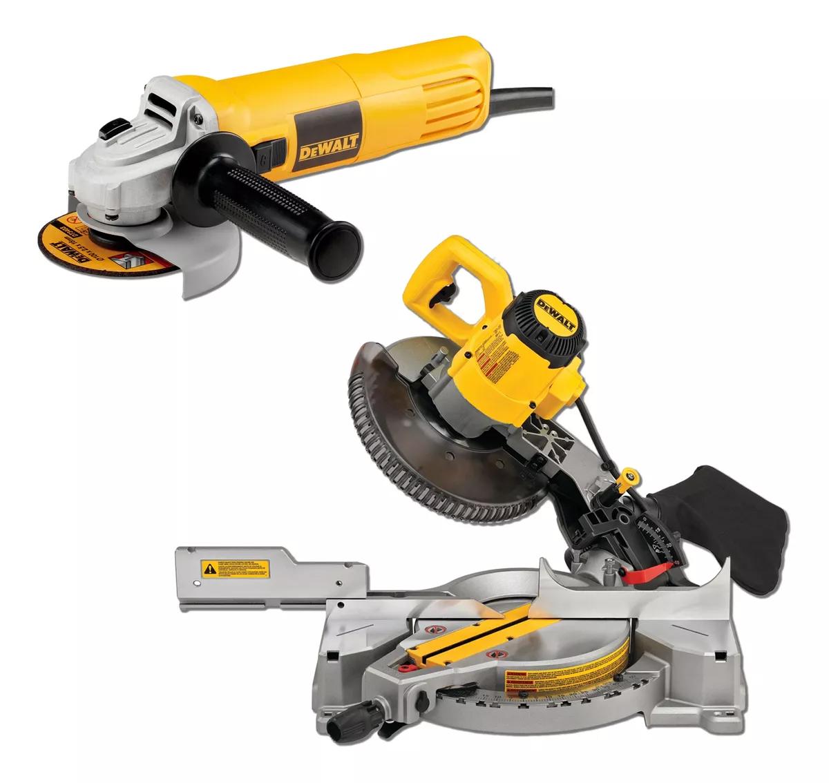 KIT DEWALT INGLETEADORA 10' DWS713 + ESMERIL 4 1/2' 950W DWE4118 - 1